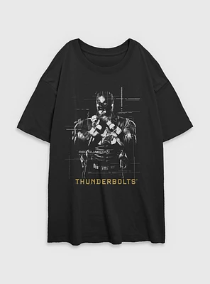 Marvel Thunderbolts* Red Guardian Silhouette Womens Oversized T-Shirt