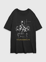 Marvel Thunderbolts* Red Guardian Silhouette Womens Oversized T-Shirt