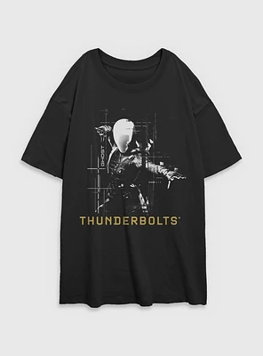 Marvel Thunderbolts* Ghost Silhouette Womens Oversized T-Shirt