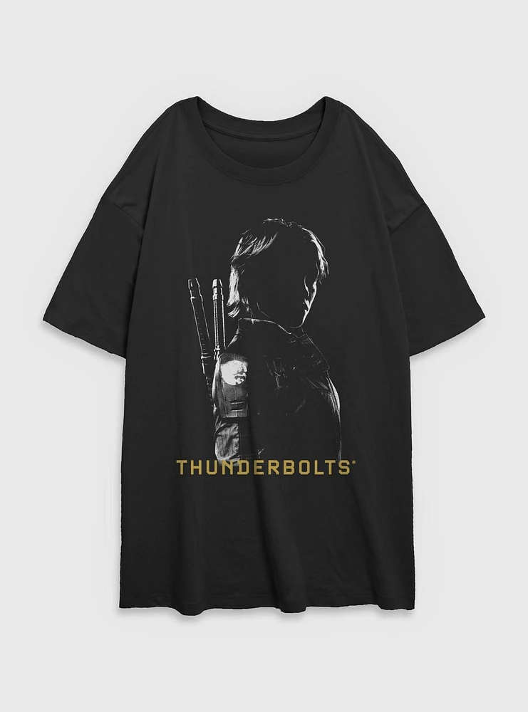 Marvel Thunderbolts* Yelena Shadows Womens Oversized T-Shirt