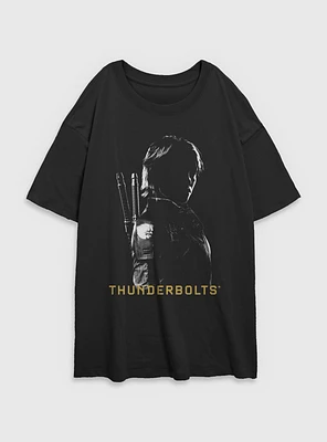 Marvel Thunderbolts* Yelena  Shadows Womens Oversized T-Shirt