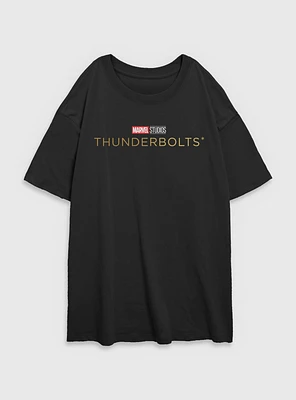 Marvel Thunderbolts* Logo Womens Oversized T-Shirt