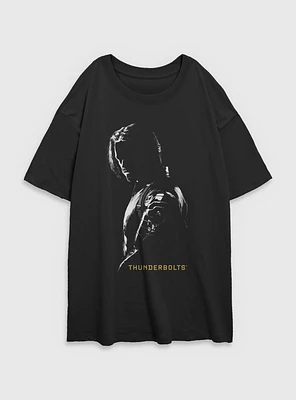 Marvel Thunderbolts* Bucky Barnes Winer Solider Shadows Womens Oversized T-Shirt