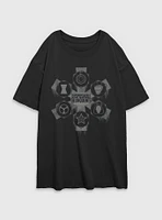 Marvel Thunderbolts* Disposable Delinquents Logos Womens Oversized T-Shirt