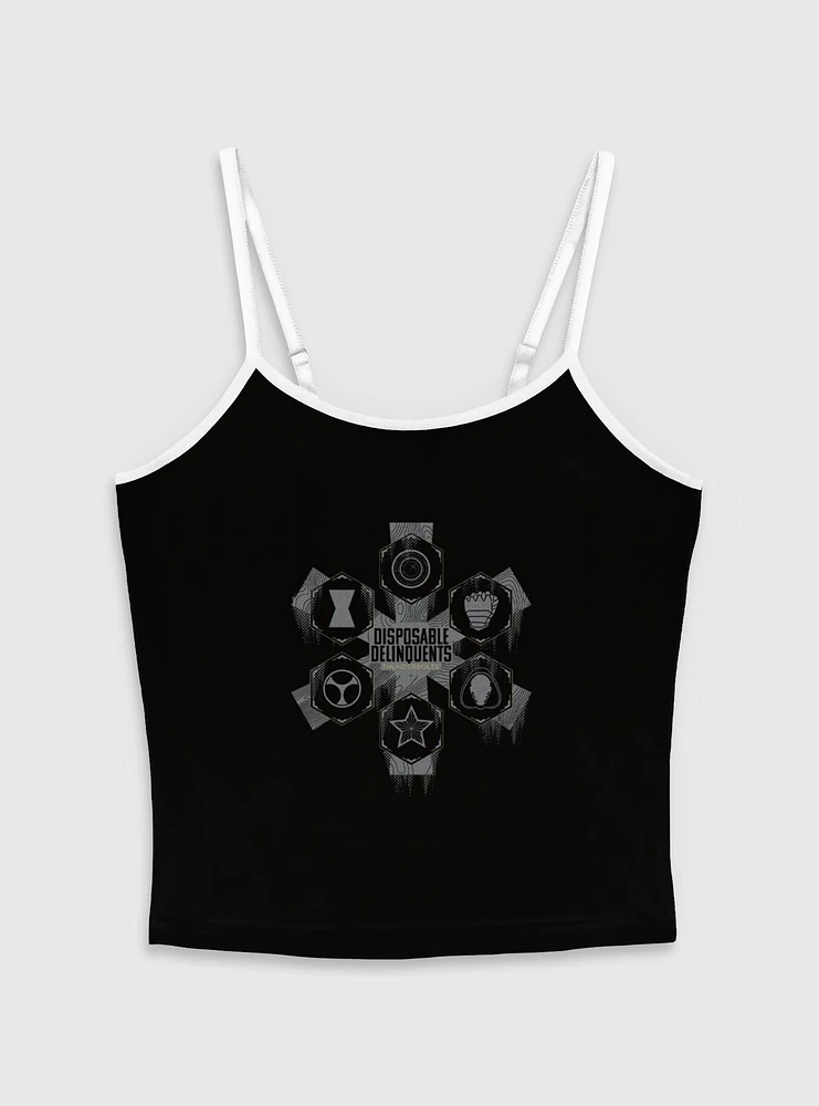 Marvel Thunderbolts* Disposable Delinquents Logos Womens Cami