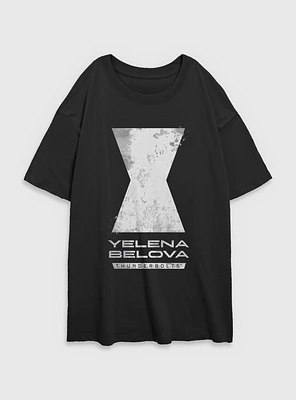 Marvel Thunderbolts* Yelena Belova Logo Womens Oversized T-Shirt