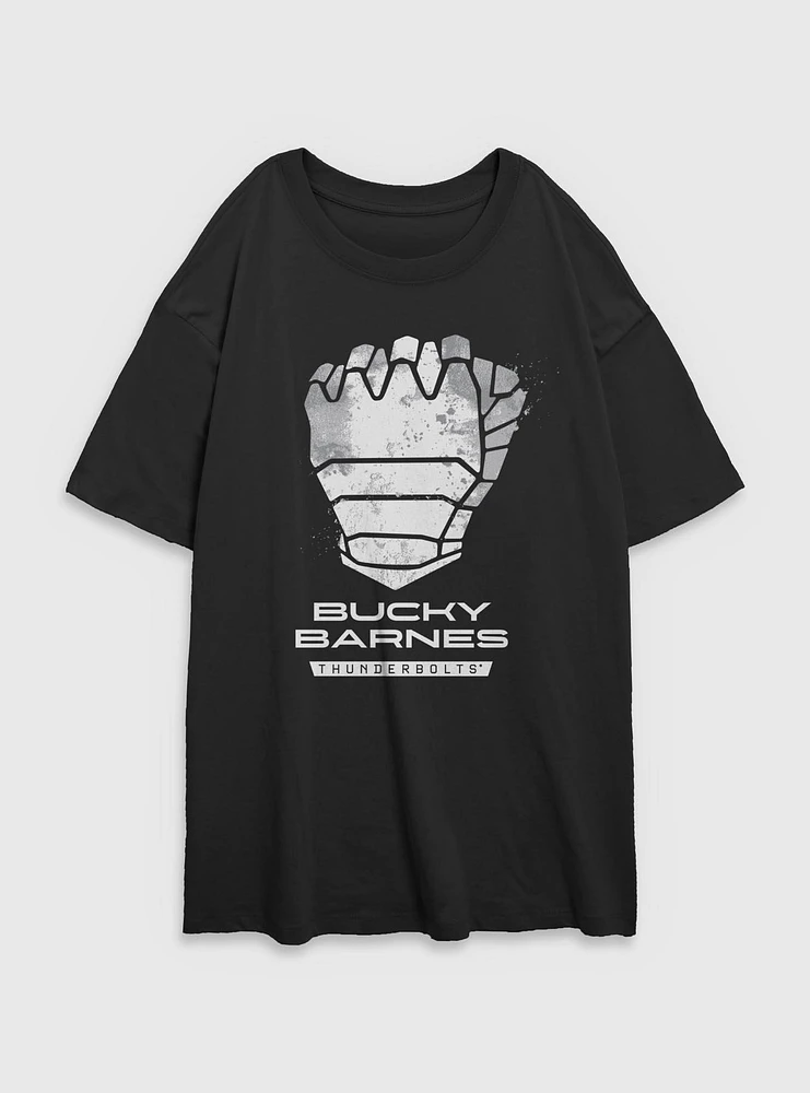 Marvel Thunderbolts* Bucky Barnes Winter Soldier Logo Womens Oversized T-Shirt