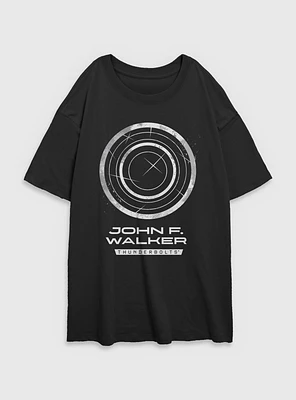 Marvel Thunderbolts* John Walker U.S. Agent Logo Womens Oversized T-Shirt