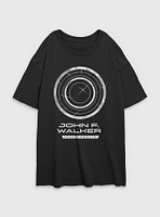 Marvel Thunderbolts* John Walker U.S. Agent Logo Womens Oversized T-Shirt
