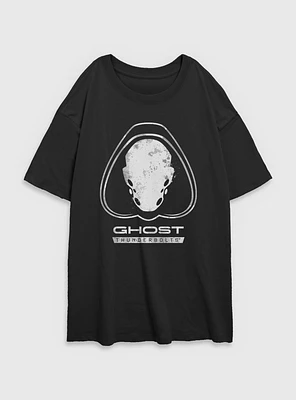 Marvel Thunderbolts* Ghost Logo Womens Oversized T-Shirt