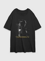 Marvel Thunderbolts* Yelena Silhouette Womens Oversized T-Shirt