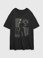 Marvel Thunderbolts* Bucky Barnes Winter Soldier Pose Womens Oversized T-Shirt