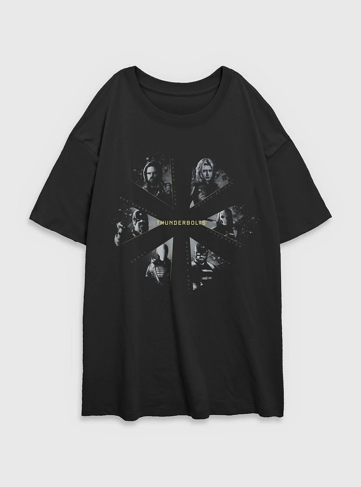 Marvel Thunderbolts* Team Womens Oversized T-Shirt