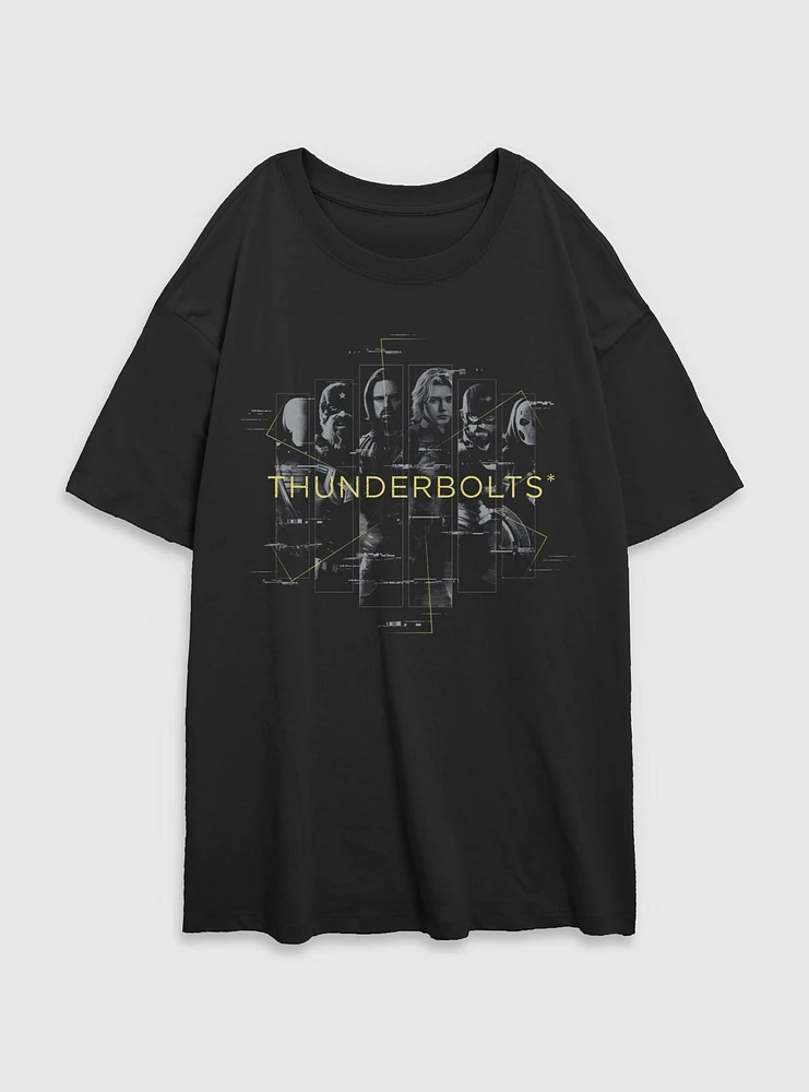 Marvel Thunderbolts* Team Members Womens Oversized T-Shirt