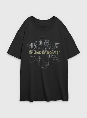 Marvel Thunderbolts* Team Members Womens Oversized T-Shirt