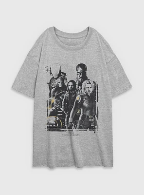 Marvel Thunderbolts* Group Womens Oversized T-Shirt