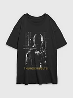 Marvel Thunderbolts* John Walker U.S. Agent Silhouette Womens Oversized T-Shirt