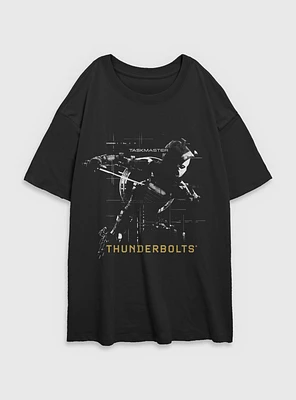 Marvel Thunderbolts* Taskmaster Silhouette Womens Oversized T-Shirt