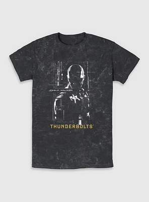 Marvel Thunderbolts* John Walker U.S. Agent Silhouette Mineral Wash T-Shirt