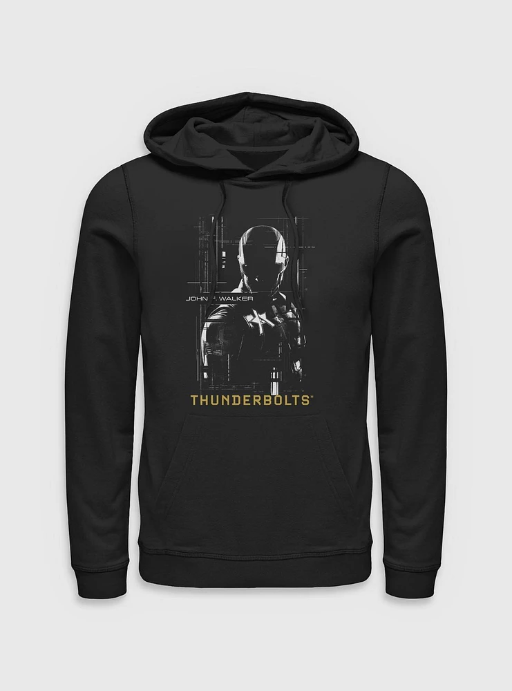 Marvel Thunderbolts* John Walker U.S. Agent Silhouette Hoodie