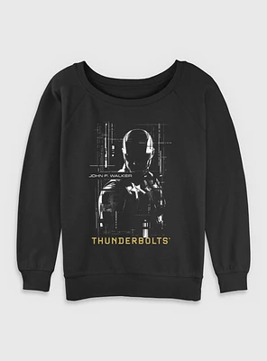 Marvel Thunderbolts* John Walker U.S. Agent Silhouette Womens Slouchy Sweatshirt