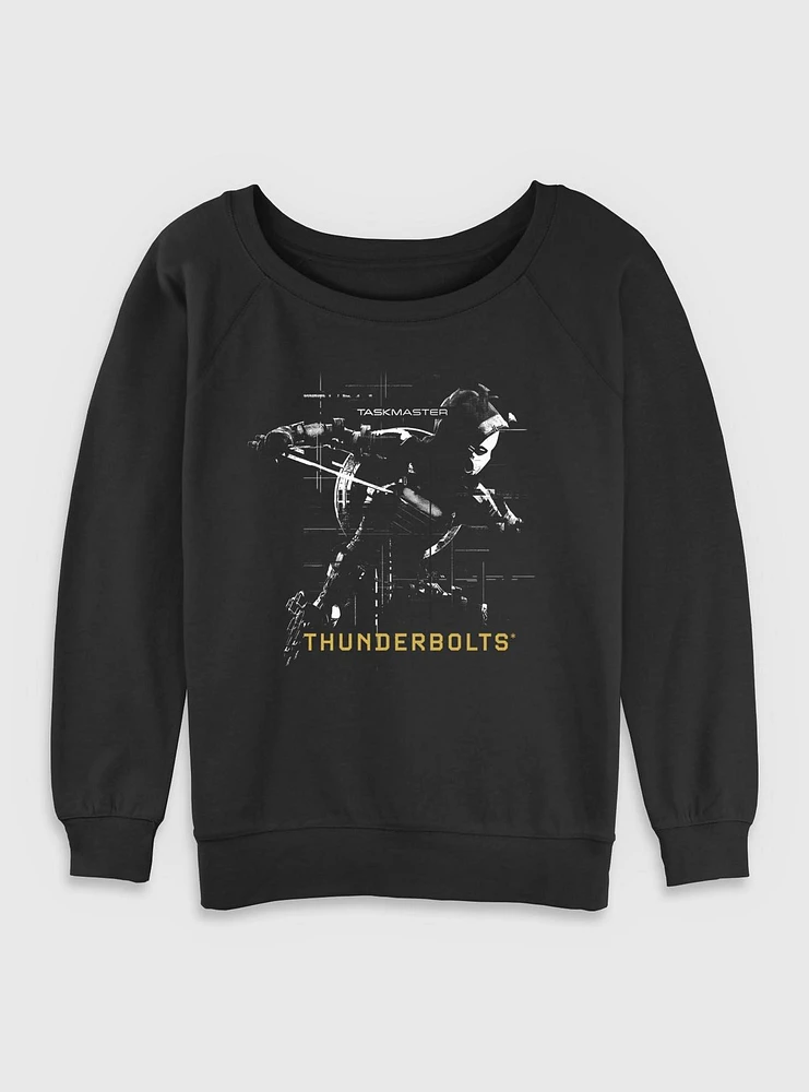 Marvel Thunderbolts* Taskmaster Silhouette Womens Slouchy Sweatshirt