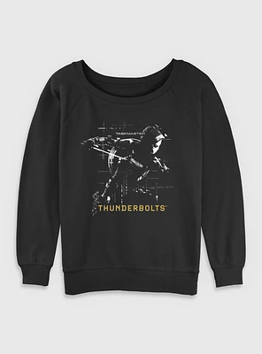Marvel Thunderbolts* Taskmaster Silhouette Womens Slouchy Sweatshirt