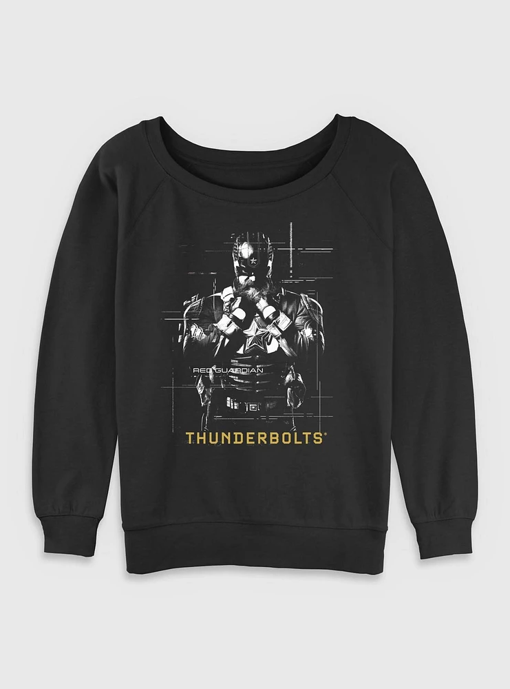 Marvel Thunderbolts* Red Guardian Silhouette Womens Slouchy Sweatshirt
