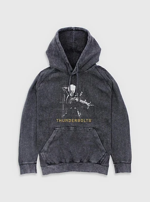 Marvel Thunderbolts* Ghost Silhouette Mineral Wash Hoodie