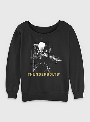 Marvel Thunderbolts* Ghost Silhouette Womens Slouchy Sweatshirt