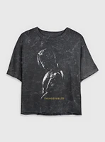 Marvel Thunderbolts* Bucky Barnes Winer Solider Shadows Mineral Wash Womens Crop T-Shirt