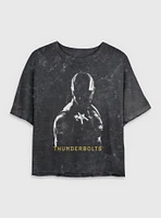 Marvel Thunderbolts* John Walker U.S. Agent Shadows Mineral Wash Womens Crop T-Shirt