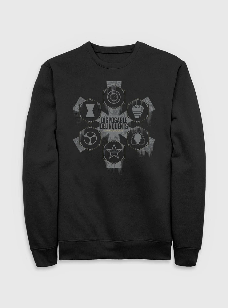 Marvel Thunderbolts* Disposable Delinquents Logos Sweatshirt