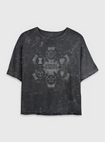 Marvel Thunderbolts* Disposable Delinquents Logos Mineral Wash Womens Crop T-Shirt