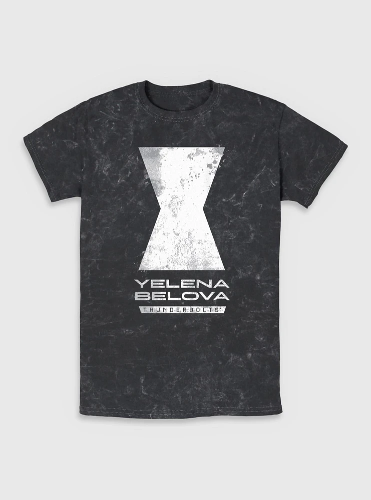 Marvel Thunderbolts* Yelena Belova Logo Mineral Wash T-Shirt