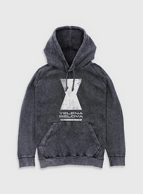 Marvel Thunderbolts* Yelena Belova Logo Mineral Wash Hoodie