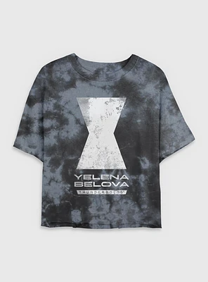 Marvel Thunderbolts* Yelena Belova Logo Tie Dye Crop Womens T-Shirt