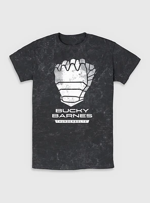 Marvel Thunderbolts* Bucky Barnes Winter Soldier Logo Mineral Wash T-Shirt