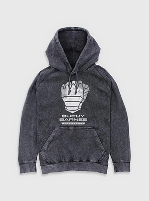 Marvel Thunderbolts* Bucky Barnes Winter Soldier Logo Mineral Wash Hoodie