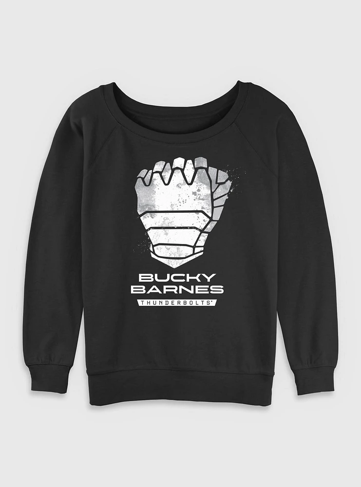 Marvel Thunderbolts* Bucky Barnes Winter Soldier Logo Womens Slouchy Sweatshirt