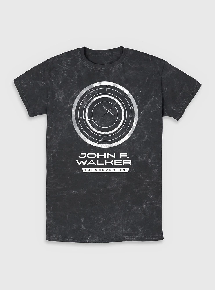 Marvel Thunderbolts* John Walker U.S. Agent Logo Mineral Wash T-Shirt