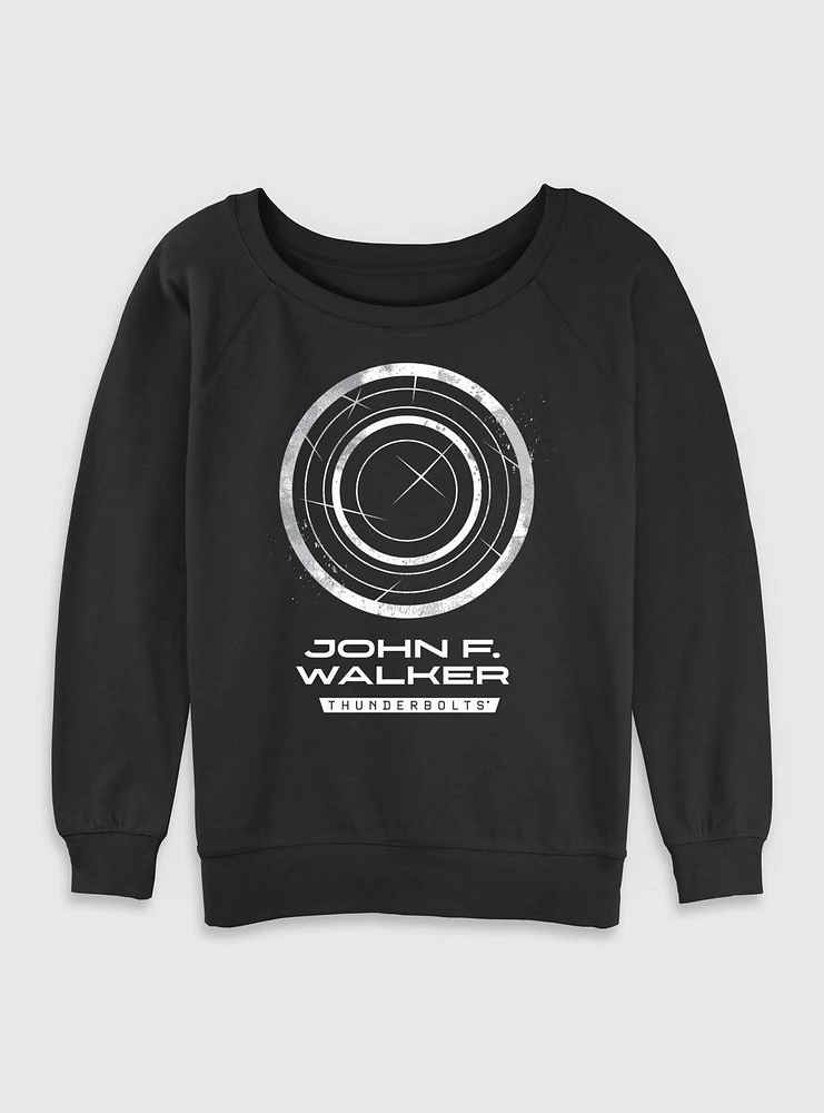 Marvel Thunderbolts* John Walker U.S. Agent Logo Womens Slouchy Sweatshirt