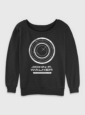 Marvel Thunderbolts* John Walker U.S. Agent Logo Womens Slouchy Sweatshirt