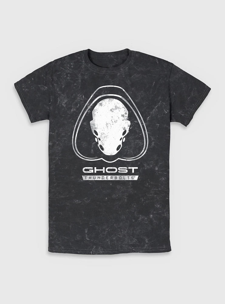Marvel Thunderbolts* Ghost Logo Mineral Wash T-Shirt