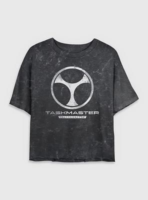 Marvel Thunderbolts* Taskmaster Logo Mineral Wash Womens Crop T-Shirt