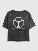 Marvel Thunderbolts* Taskmaster Logo Mineral Wash Womens Crop T-Shirt