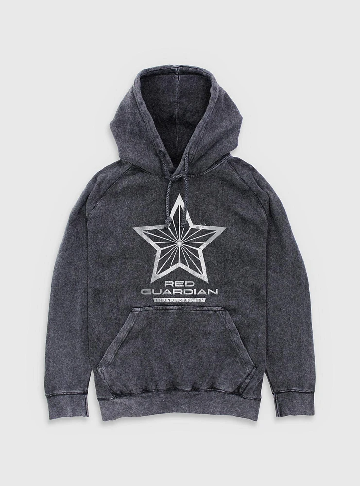 Marvel Thunderbolts* Red Guardian Logo Mineral Wash Hoodie