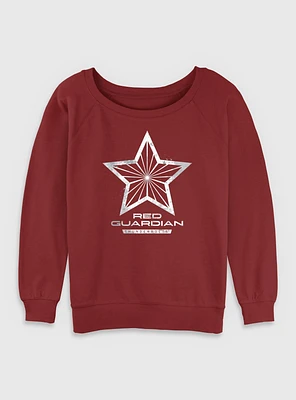 Marvel Thunderbolts* Red Guardian Logo Womens Slouchy Sweatshirt