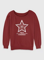 Marvel Thunderbolts* Red Guardian Logo Womens Slouchy Sweatshirt