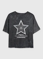 Marvel Thunderbolts* Red Guardian Logo Mineral Wash Womens Crop T-Shirt